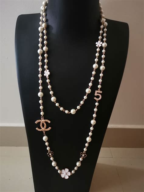 fake chanel bead necklace